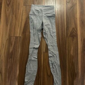 Lululemon Athletica Light Gray High-Waisted Leggings